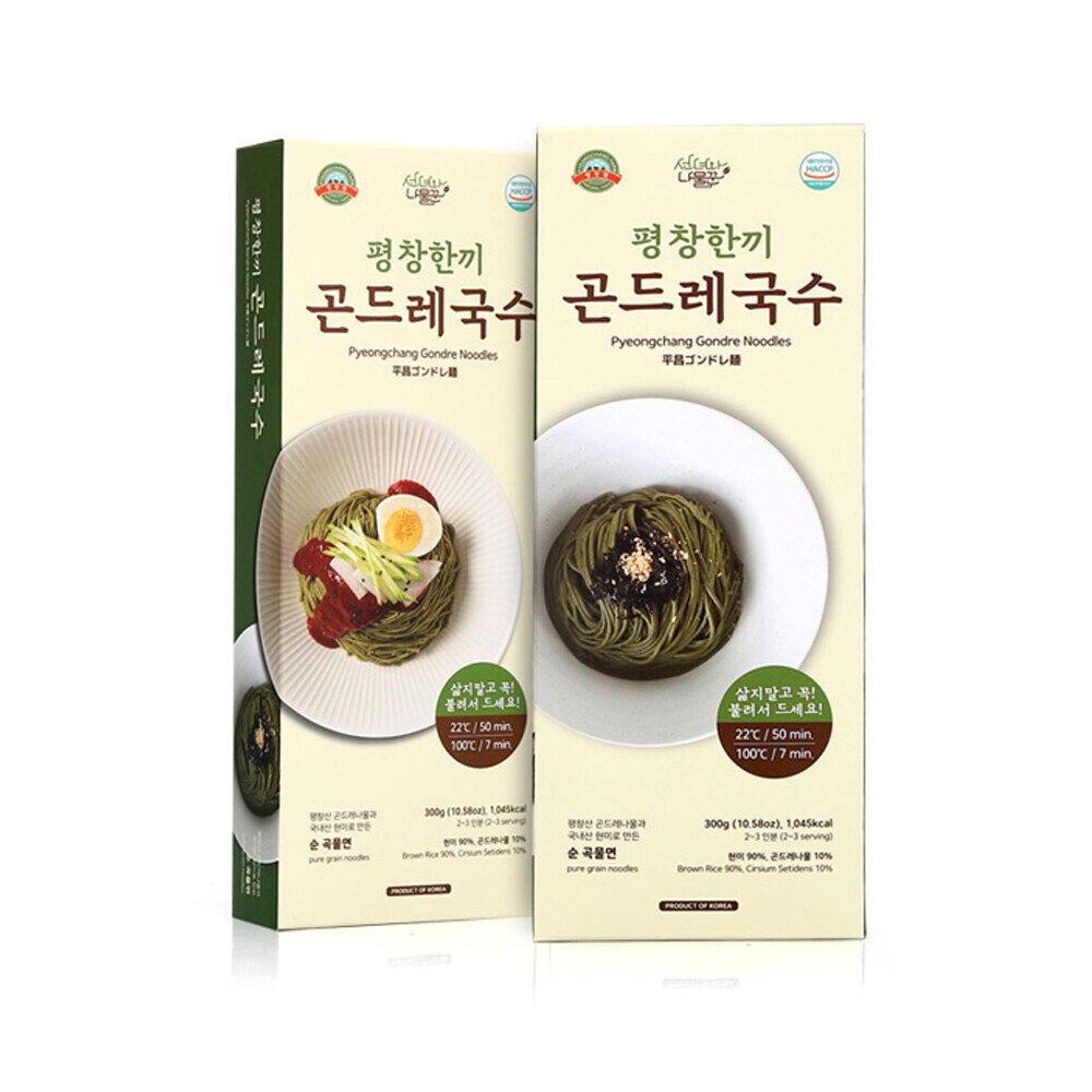 평창몰,간편하게 불려서 먹는 평창한끼 곤드레국수 300g(2~3인분), 건면, 글루텐프리면